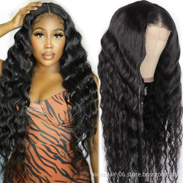 Wholesale Natural Human Hair Lace Wig,360 Lace Frontal Loose Wave Human Hair Wigs,40 30 26Inch Human Hair Wigs For Black Women